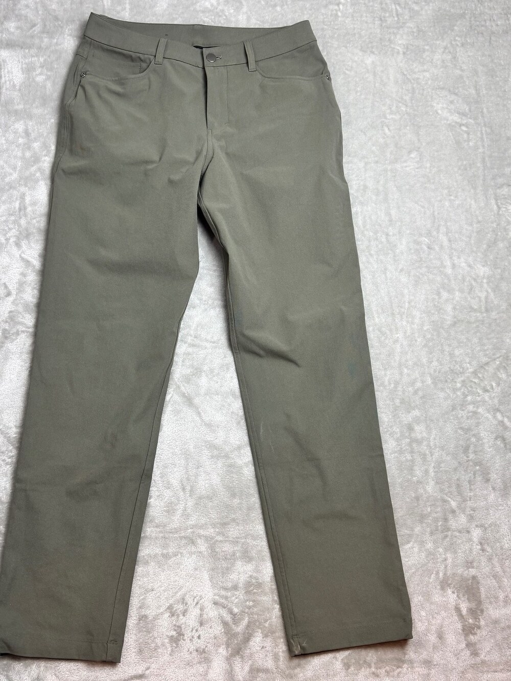 Lululemon ABC Classic Fit 5 Pocket Pants Mens 30x30 Olive Green Stretch